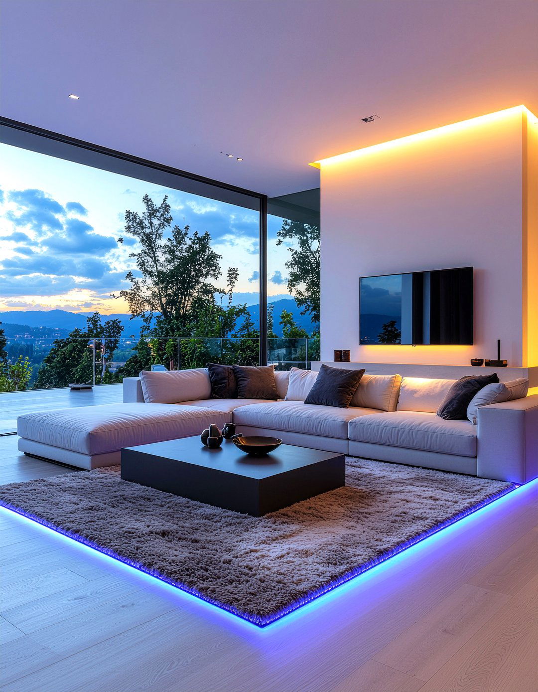 Integrated LED Baseboard - 30 living room baseboards ideas