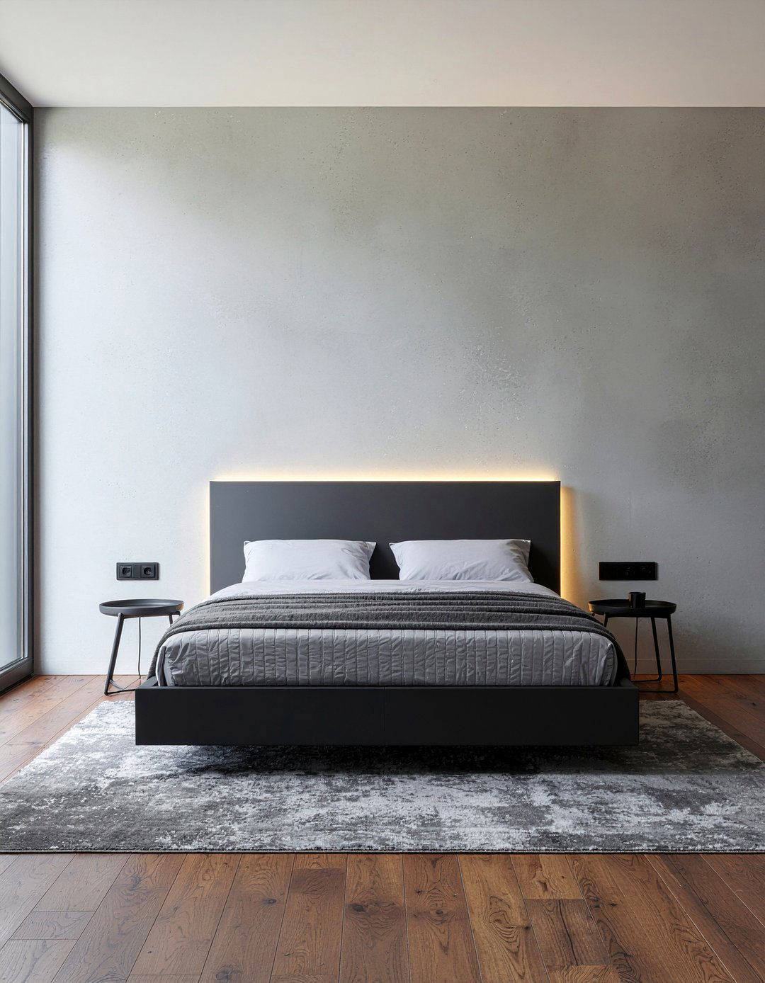 Integrated LED Lighting - 30 bedroom floating headboard ideas