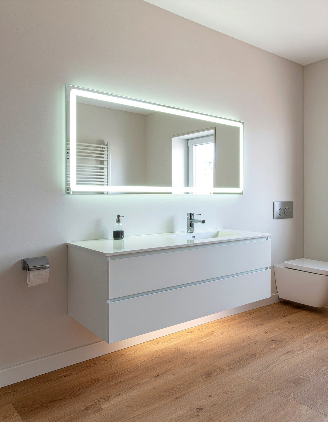 Integrated LED Mirror - 30 relaxing bathroom ideas