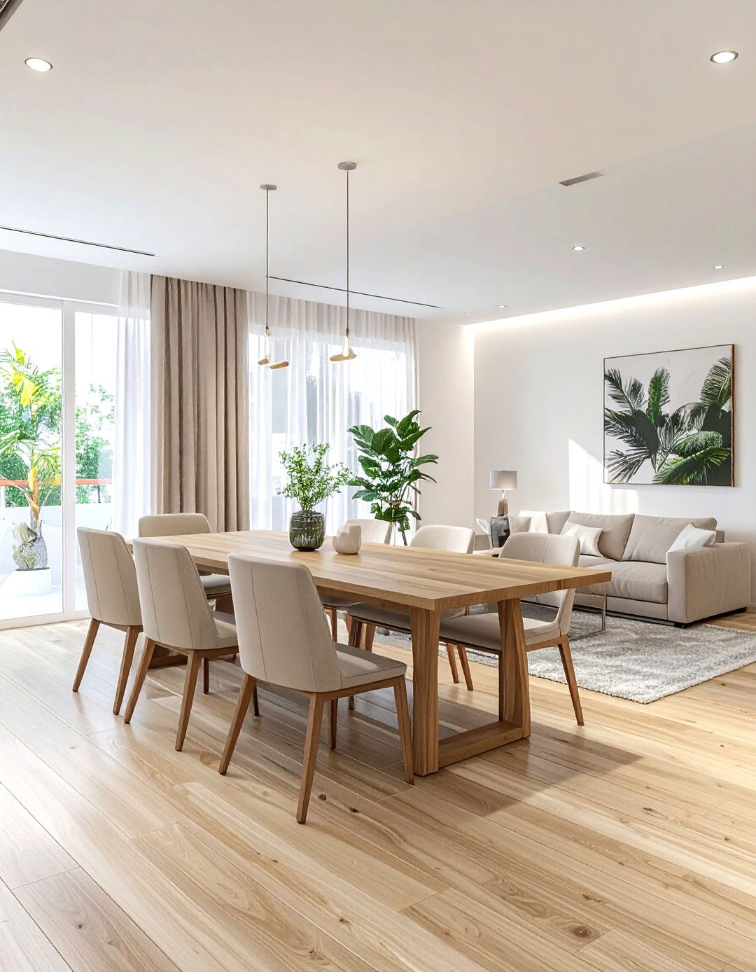 Integrated Living Dining Space - 30 Brazilian dining room ideas