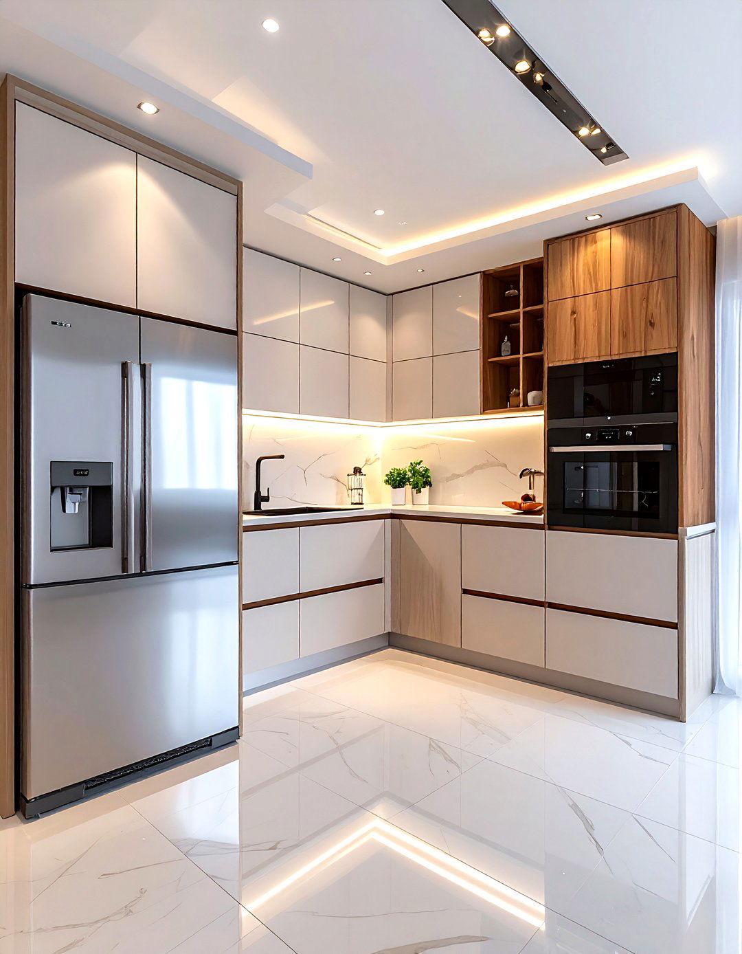 Integrated Refrigerator - 30 French door refrigerator kitchen ideas