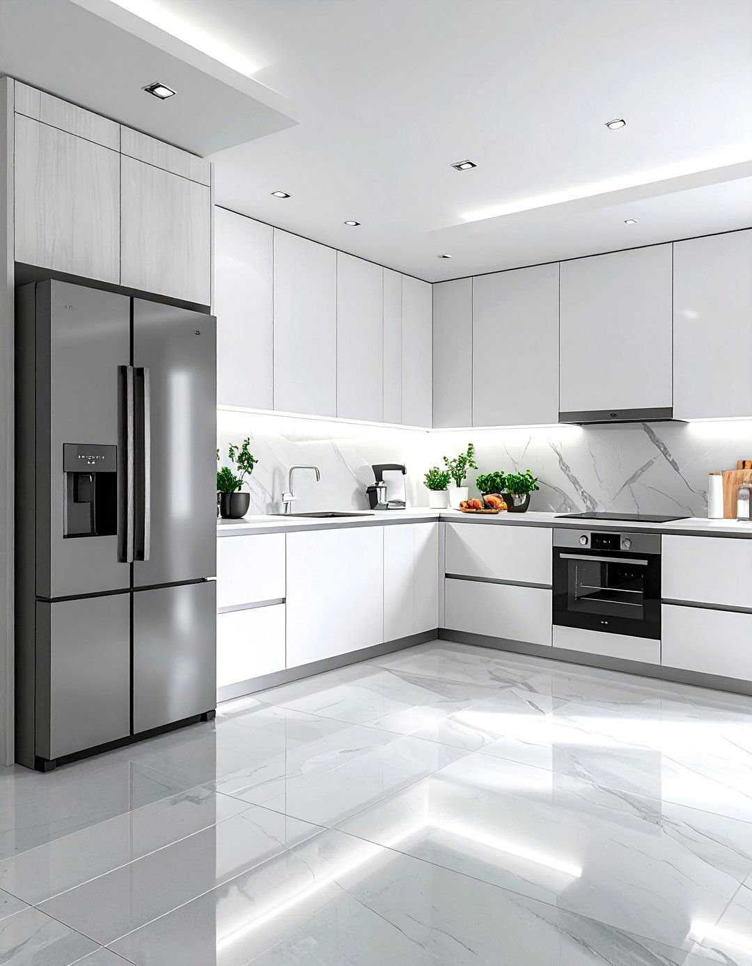 Integrated Refrigerator - 30 high-end kitchen ideas