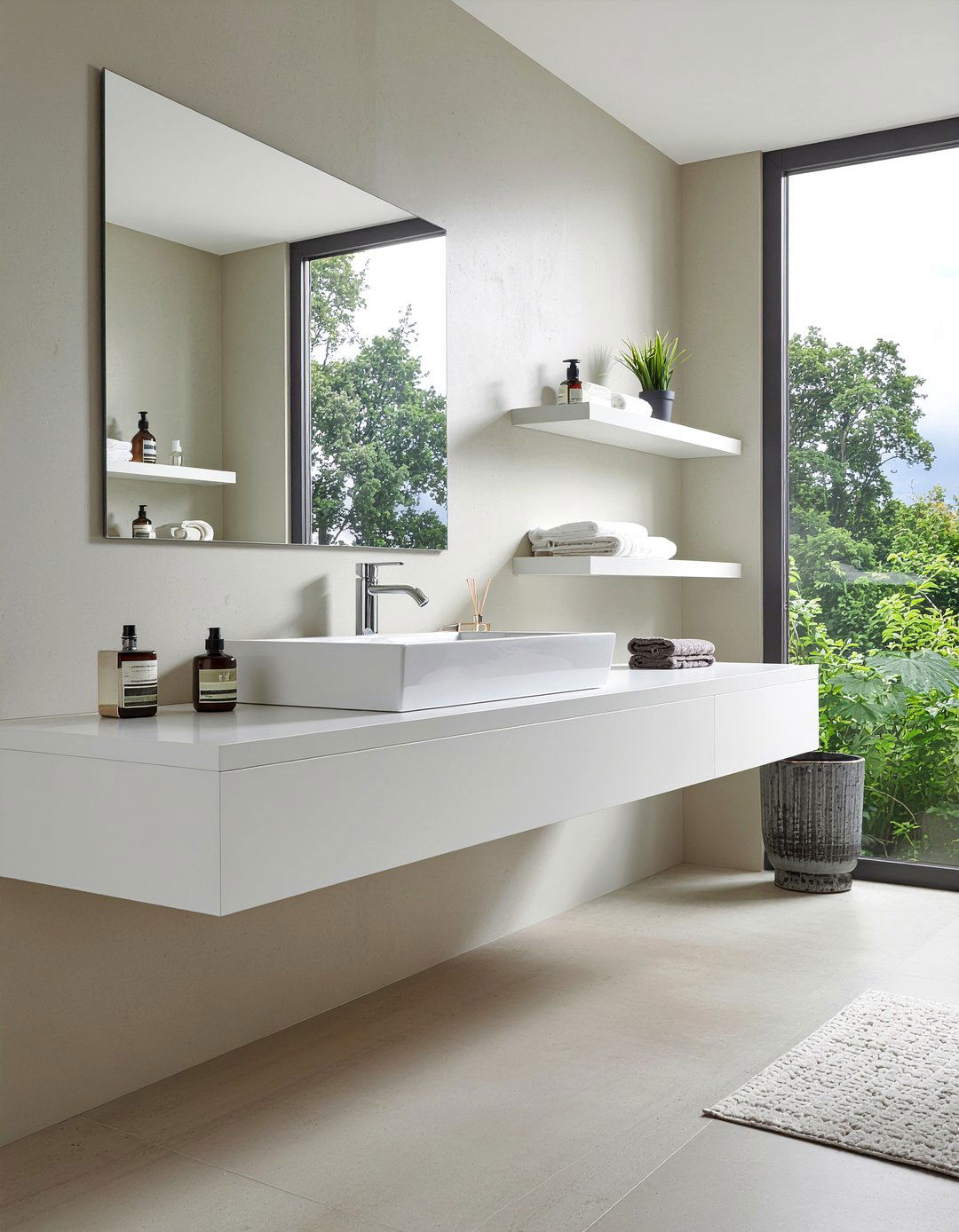 Integrated Sink Countertop - 30 bathroom investment piece ideas