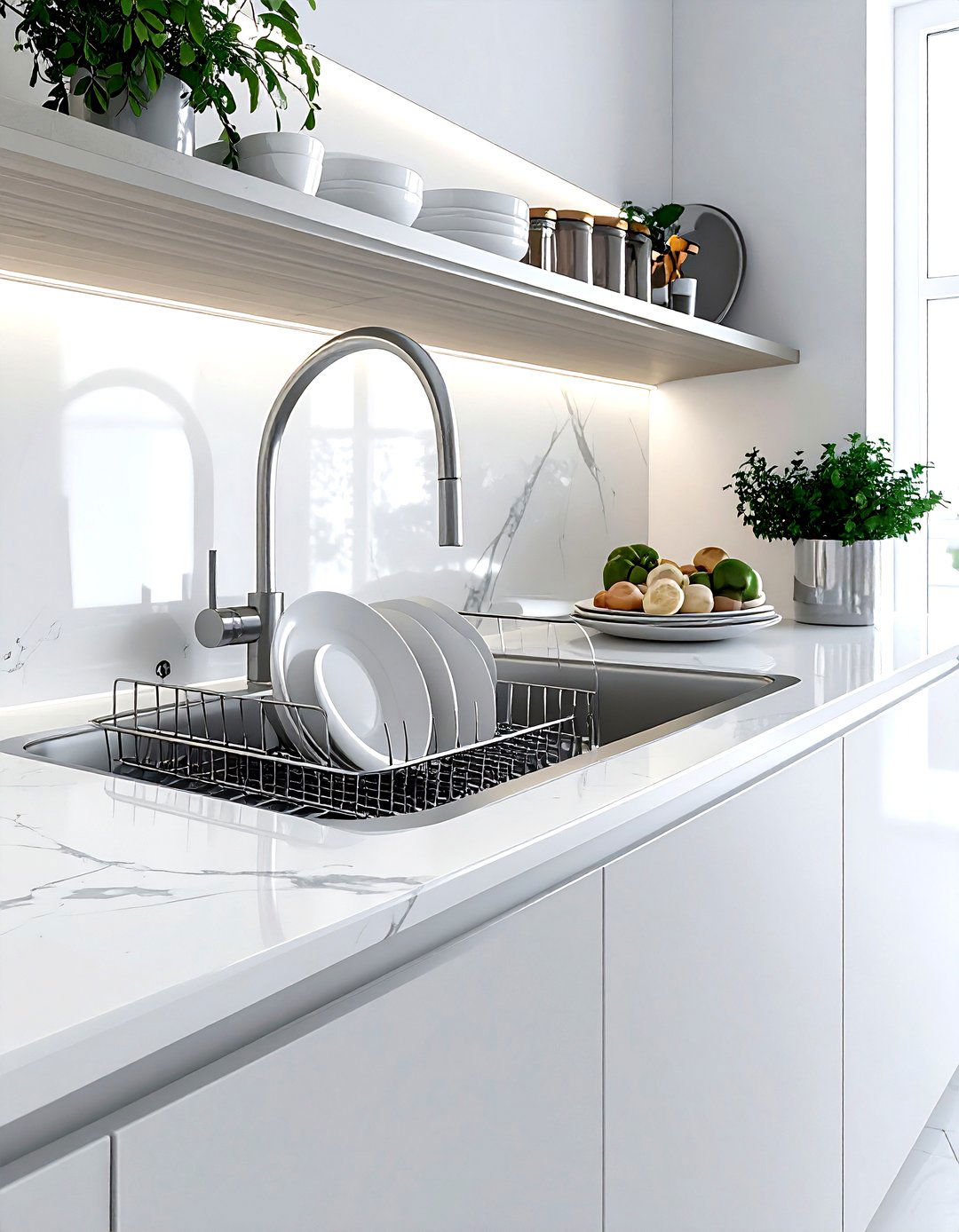 Integrated Sink Drying Rack - 30 integrated sink kitchen ideas