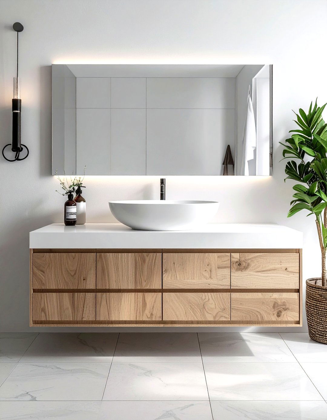 Integrated Sink Vanity - 30 small bathroom vanity ideas