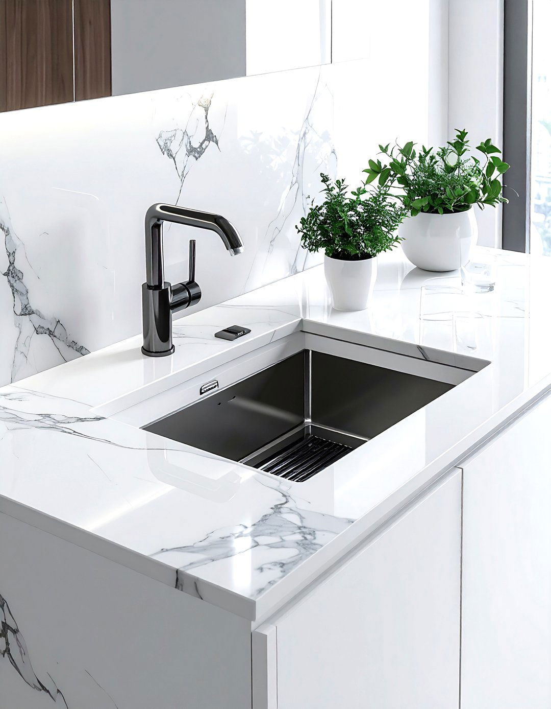 Integrated Sink With Drainboard - 30 integrated sink kitchen ideas