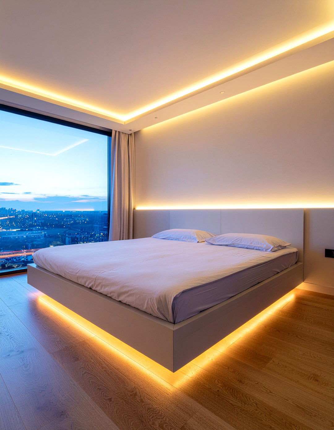 Integrated Smart Lighting - 30 penthouse bedroom ideas