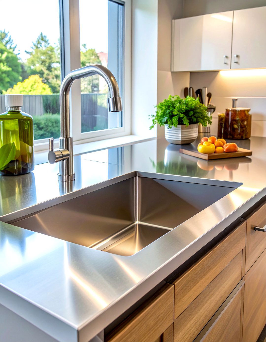 Integrated Stainless Steel Sink - 30 stainless steel sink kitchen ideas