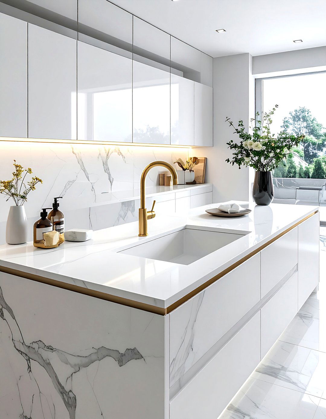 Integrated Stone Undermount Sink - 30 undermount sink kitchen ideas