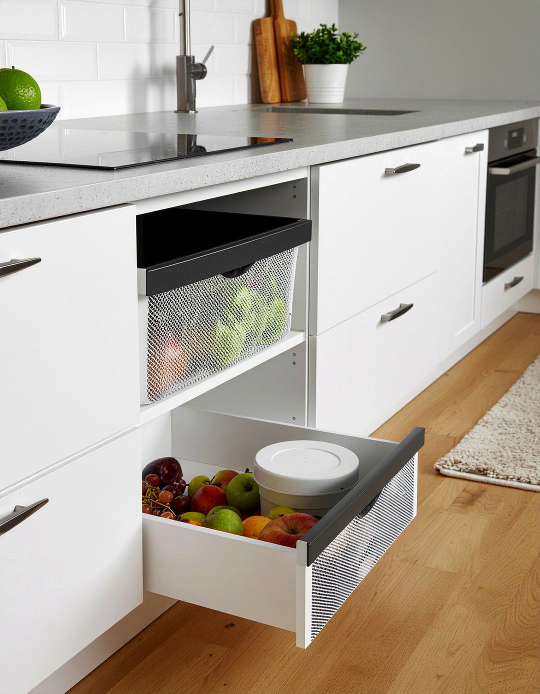 Integrated Waste Bin Smoothie Area - 30 kitchen smoothie station ideas