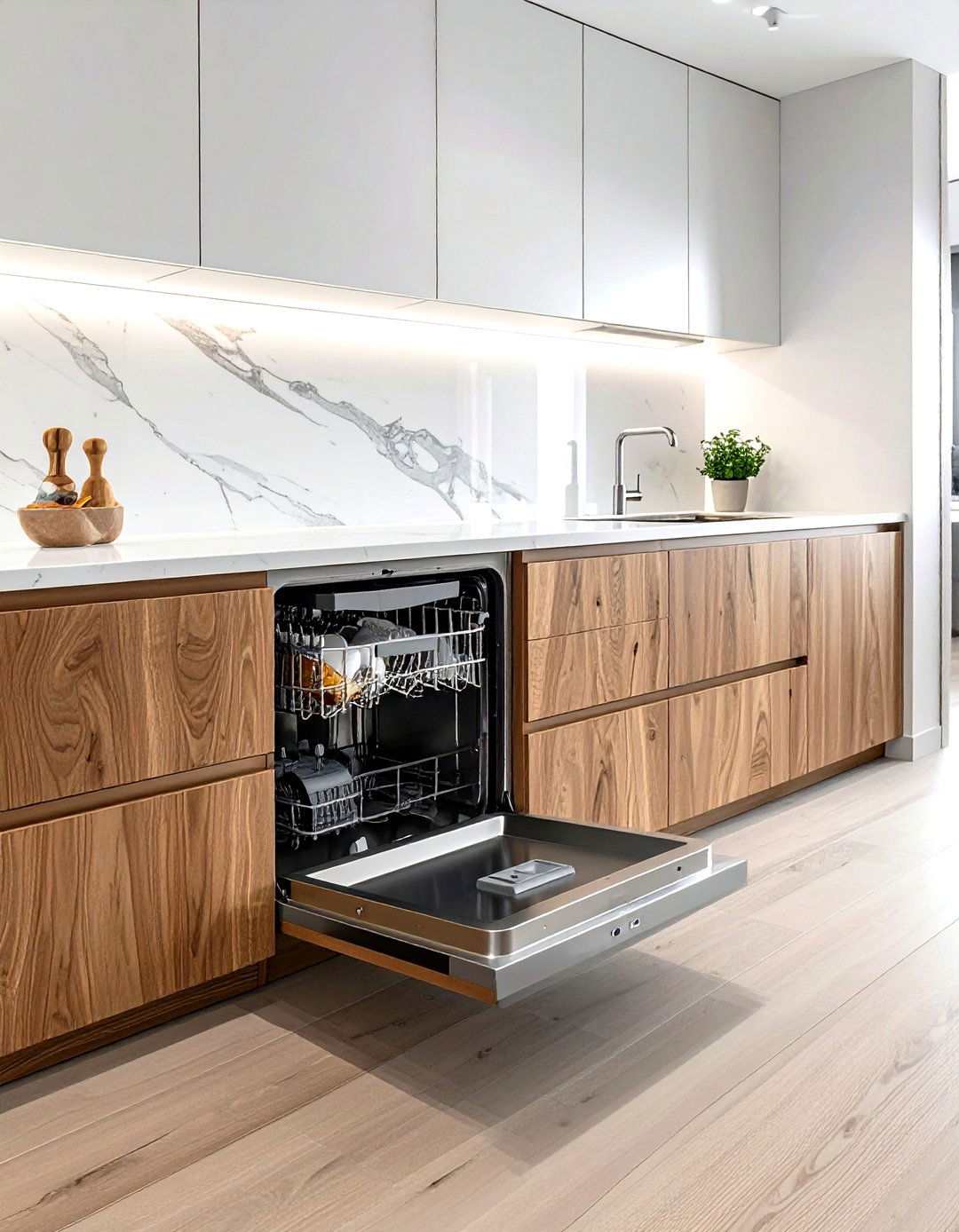 Integrated dishwasher - 30 kitchen goals ideas