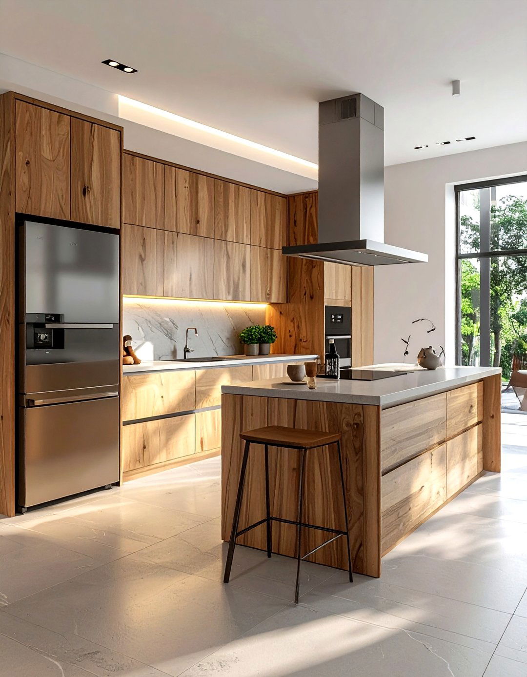 Integrated kitchen appliance look - 30 urban industrial kitchen ideas