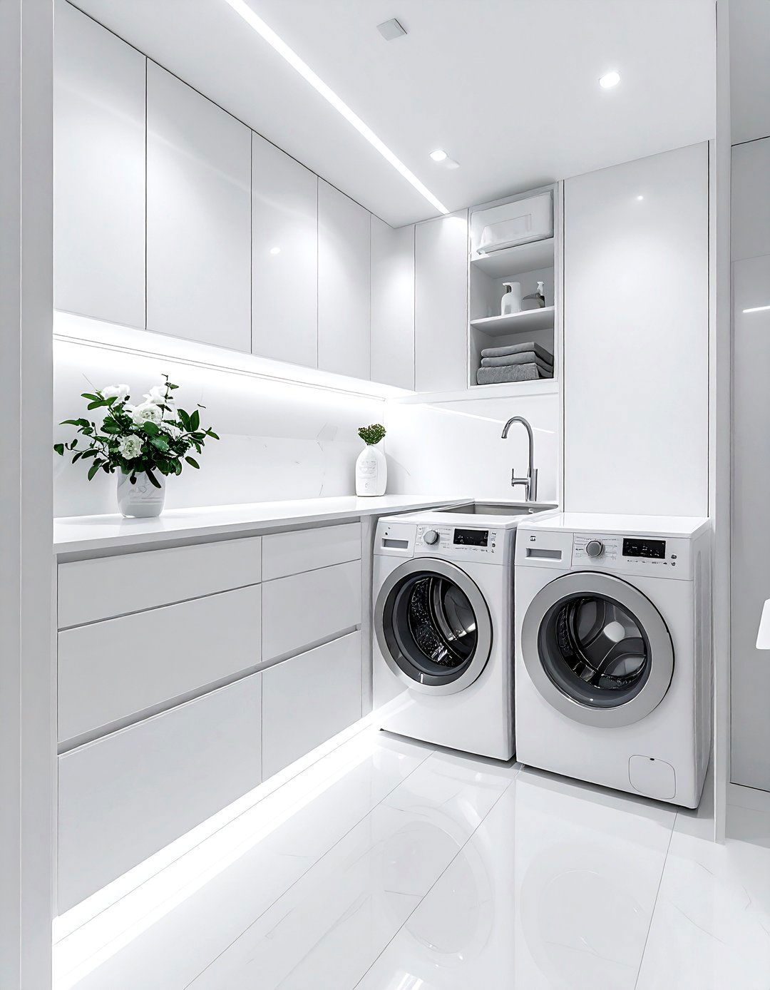 Integrated laundry bathroom layout - 30 bathroom furniture layout