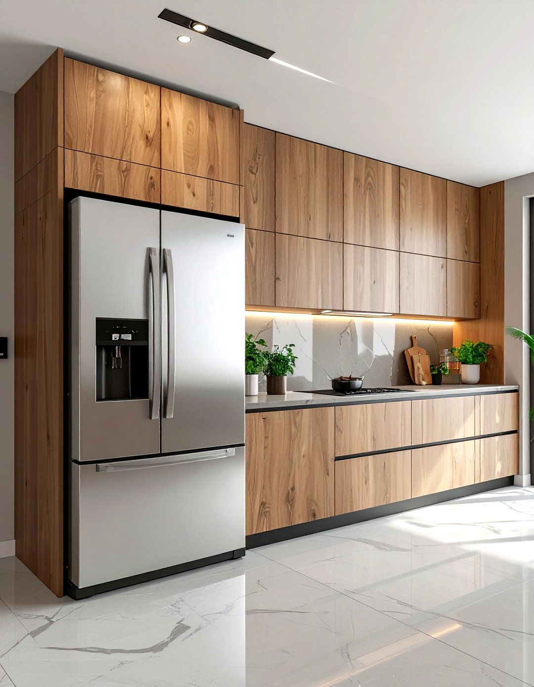 Integrated refrigerator panel - 30 custom kitchen ideas