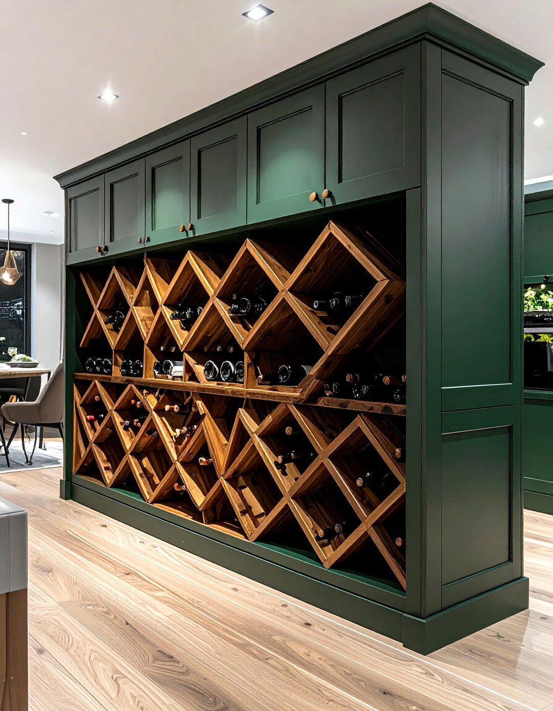 Integrated wine rack - 30 kitchen hidden storage ideas