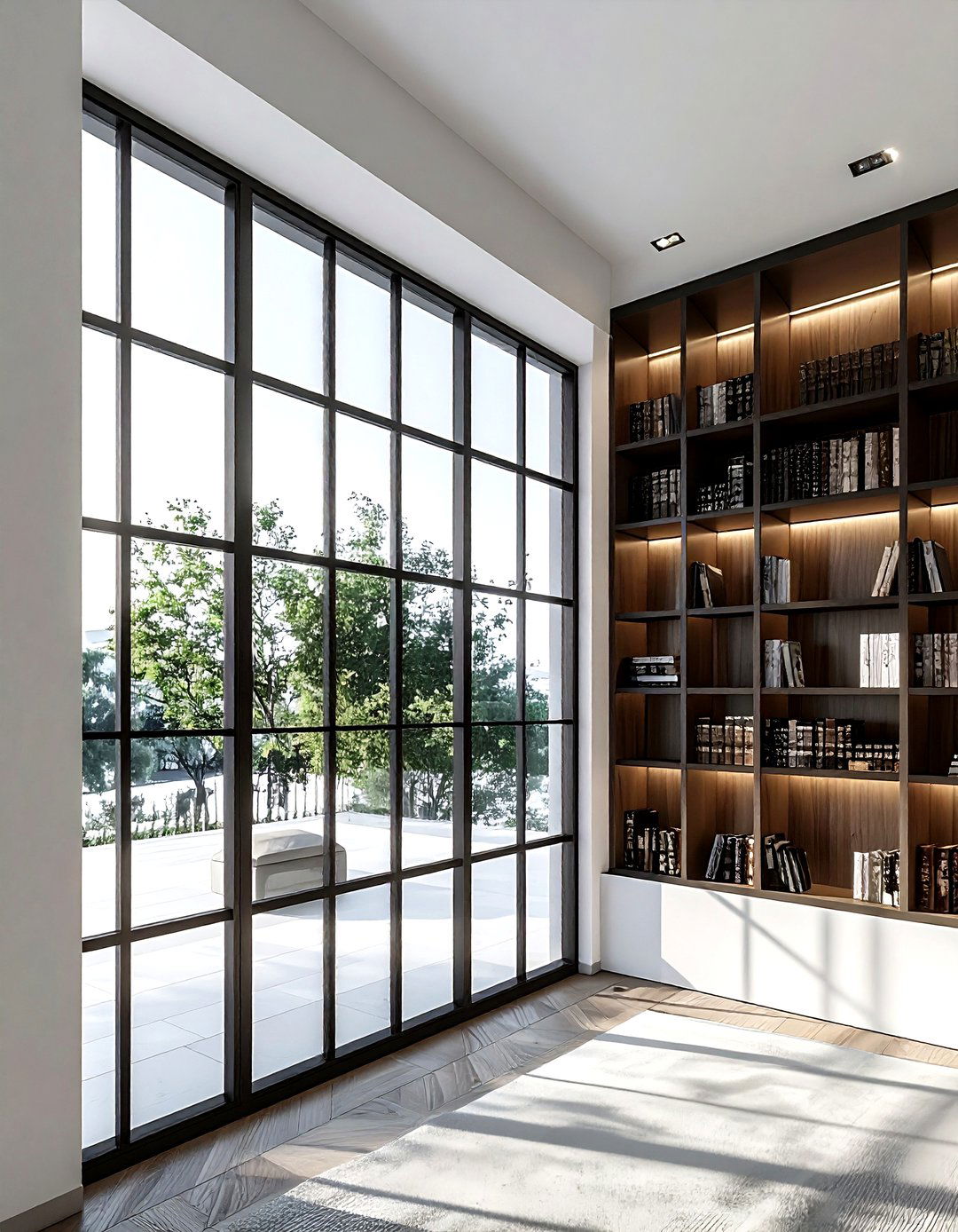 Interior Window Grid Half Wall - 30 living room half wall ideas