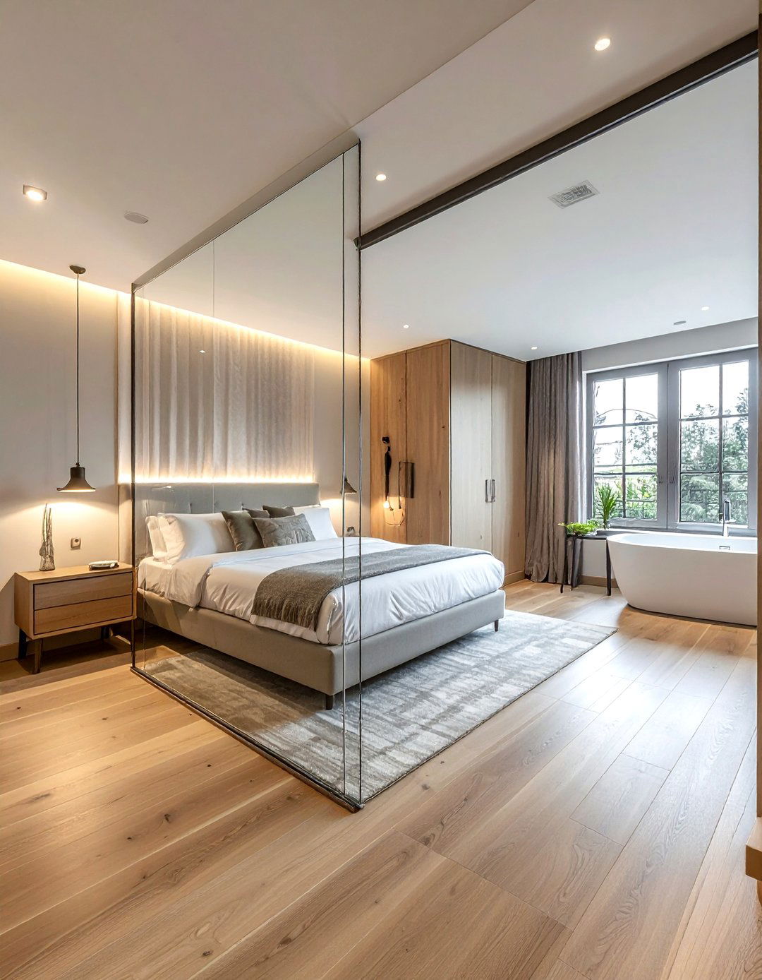 Internal Glass Partition Bathroom - 30 bathroom natural lighting ideas