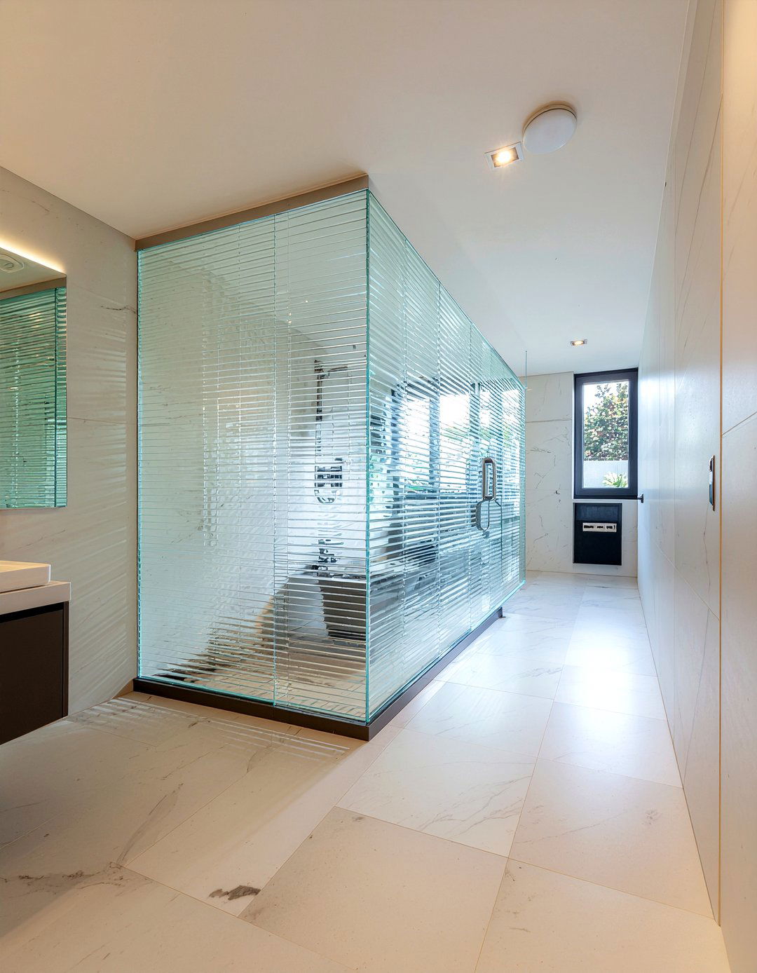 Internal Glass Partition - 30 bathroom natural light ideas