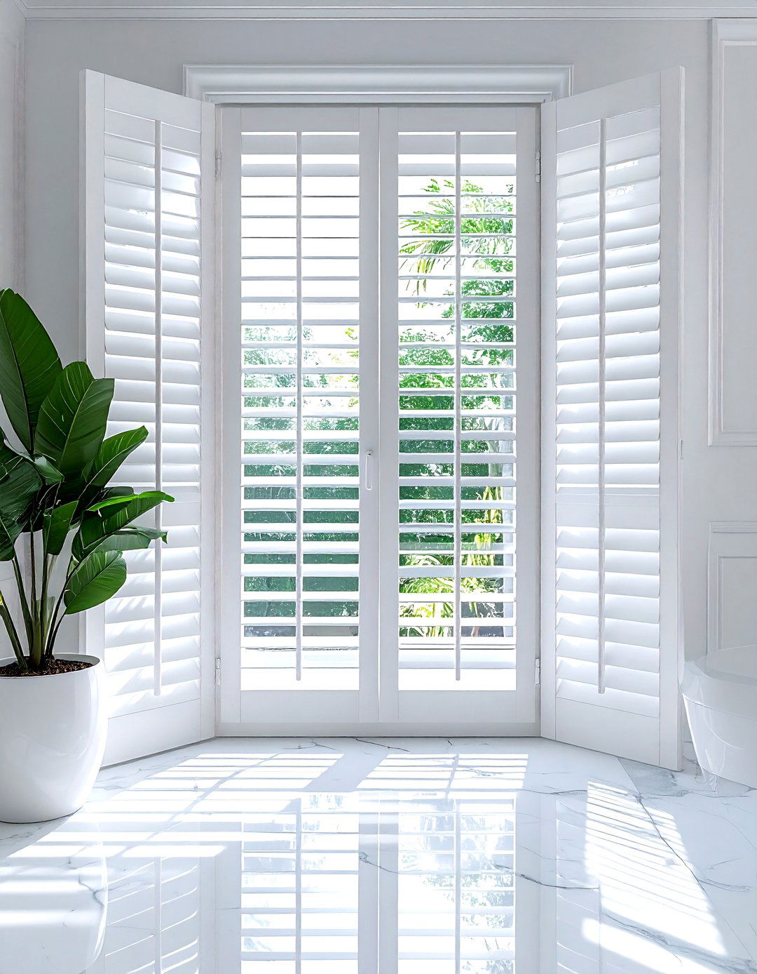 Internal Window Shutters - 30 Victorian bathroom ideas