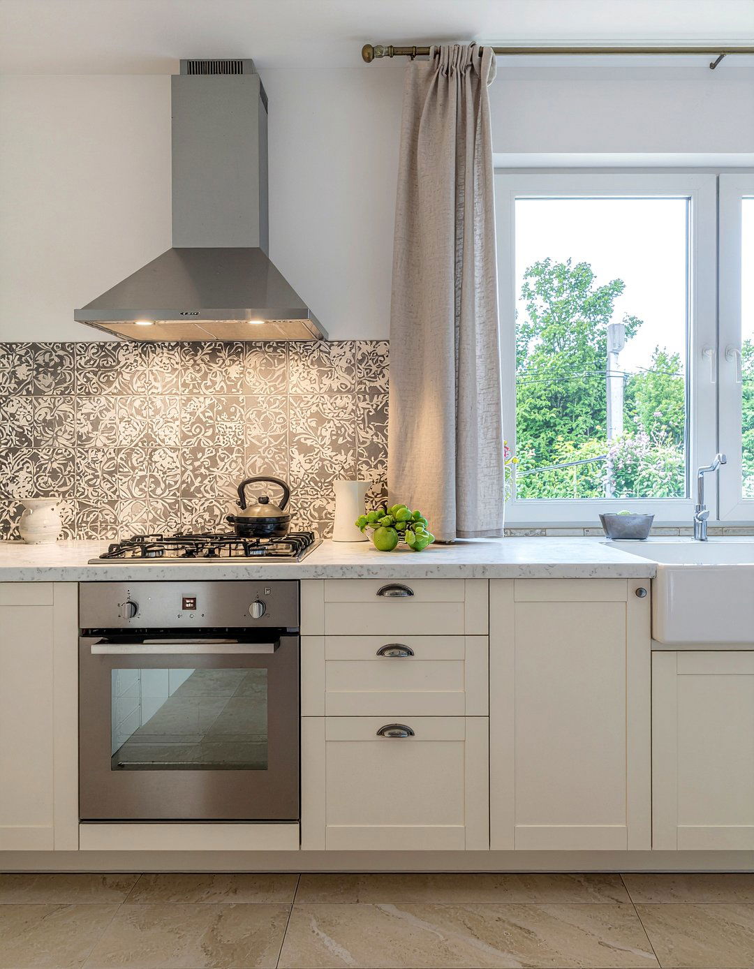 Intricate Lace Cement Tile - 30 cement tile kitchen backsplash ideas