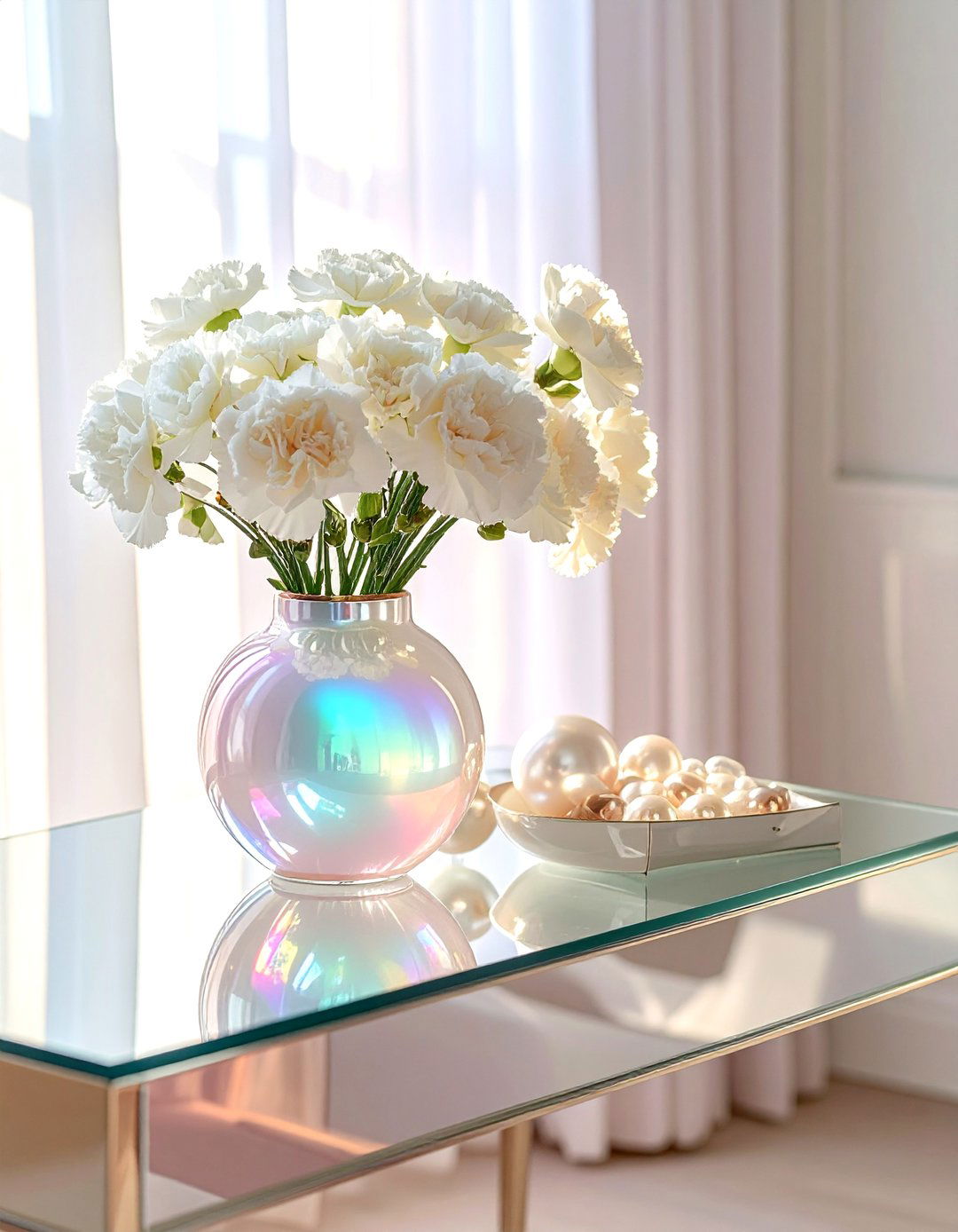 Iridescent Pearl Vase - 30 table vase ideas