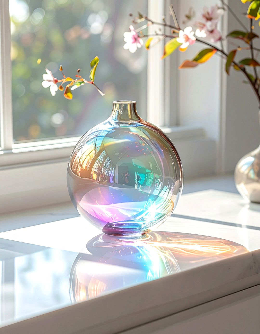 Iridescent glass vase - 30 modern vase ideas