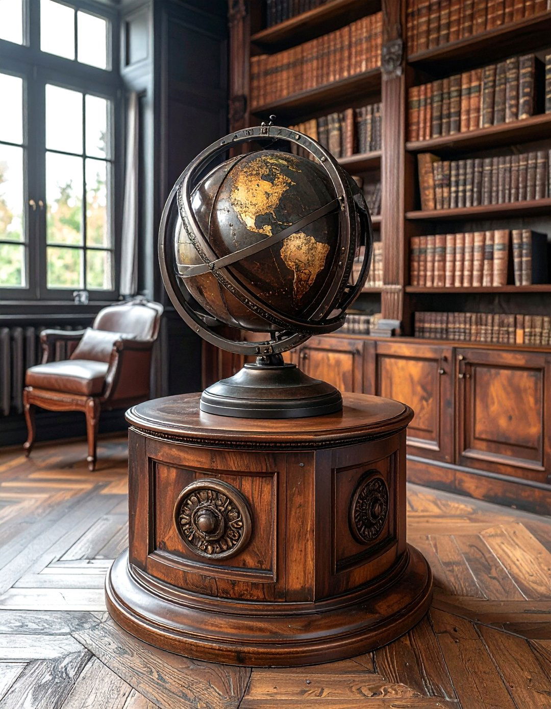 Iron Armillary Sphere - 30 orb decor ideas