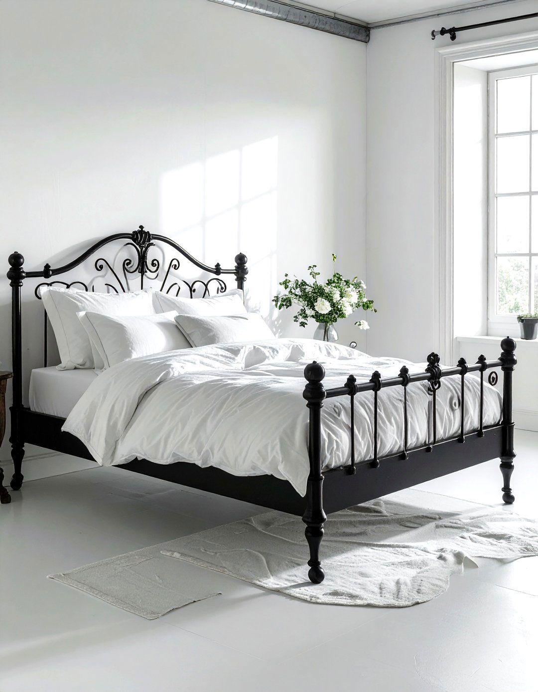 Iron Bed Frame - 30 thrifted bedroom ideas