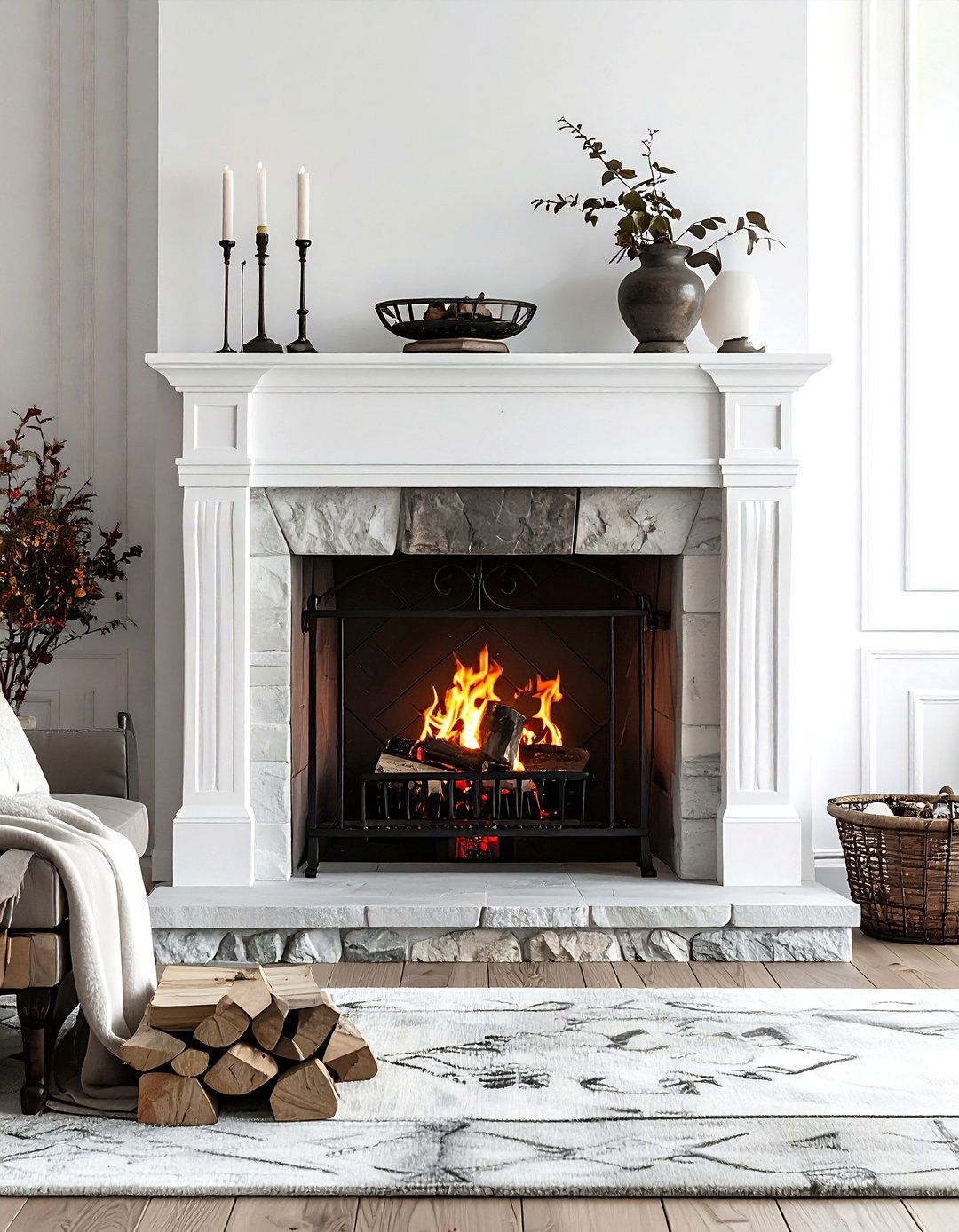 Iron Fireplace Screen - 30 metal accent ideas