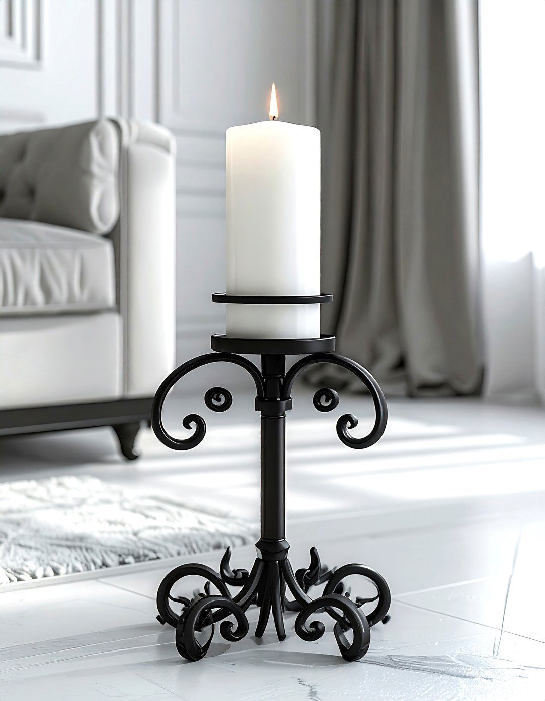 Iron Floor Candle Stand - 30 living room candle holders