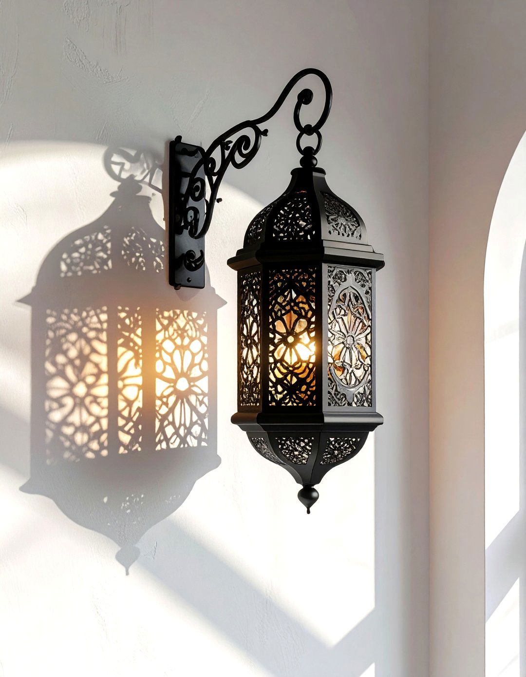 Iron Lantern Sconce - 30 Moroccan home decor ideas