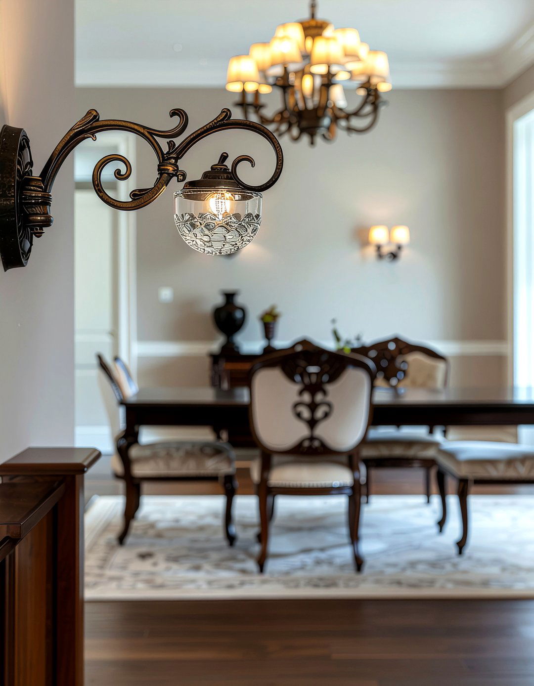 Iron Wall Sconces - 30 old world dining room ideas