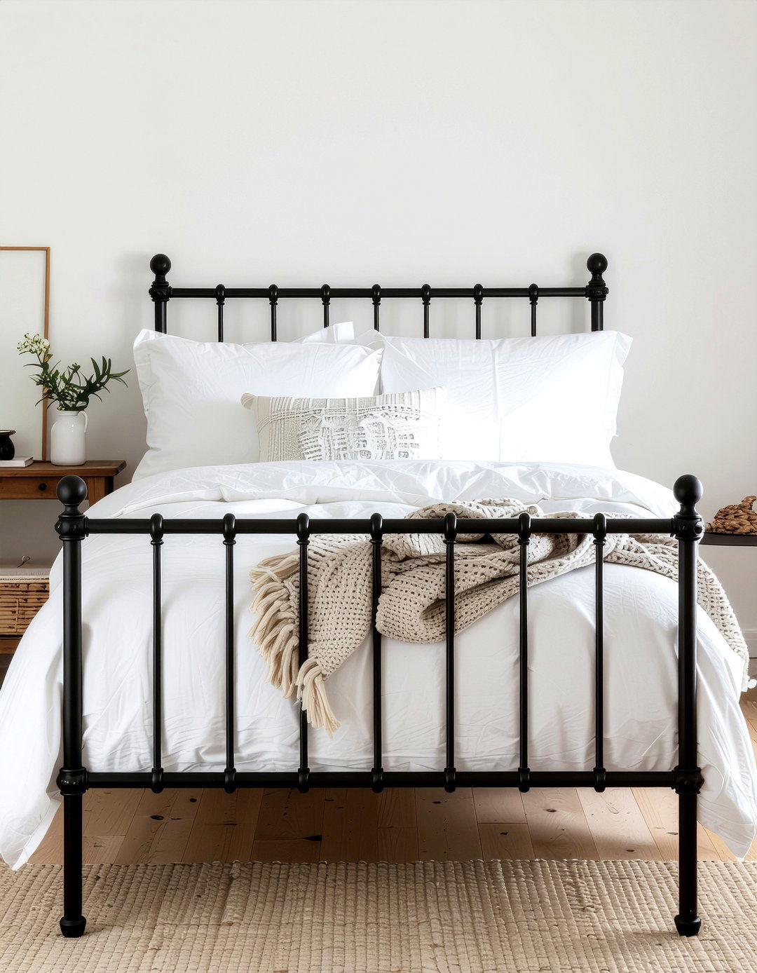 Iron bed frame - 30 estate sale decor ideas
