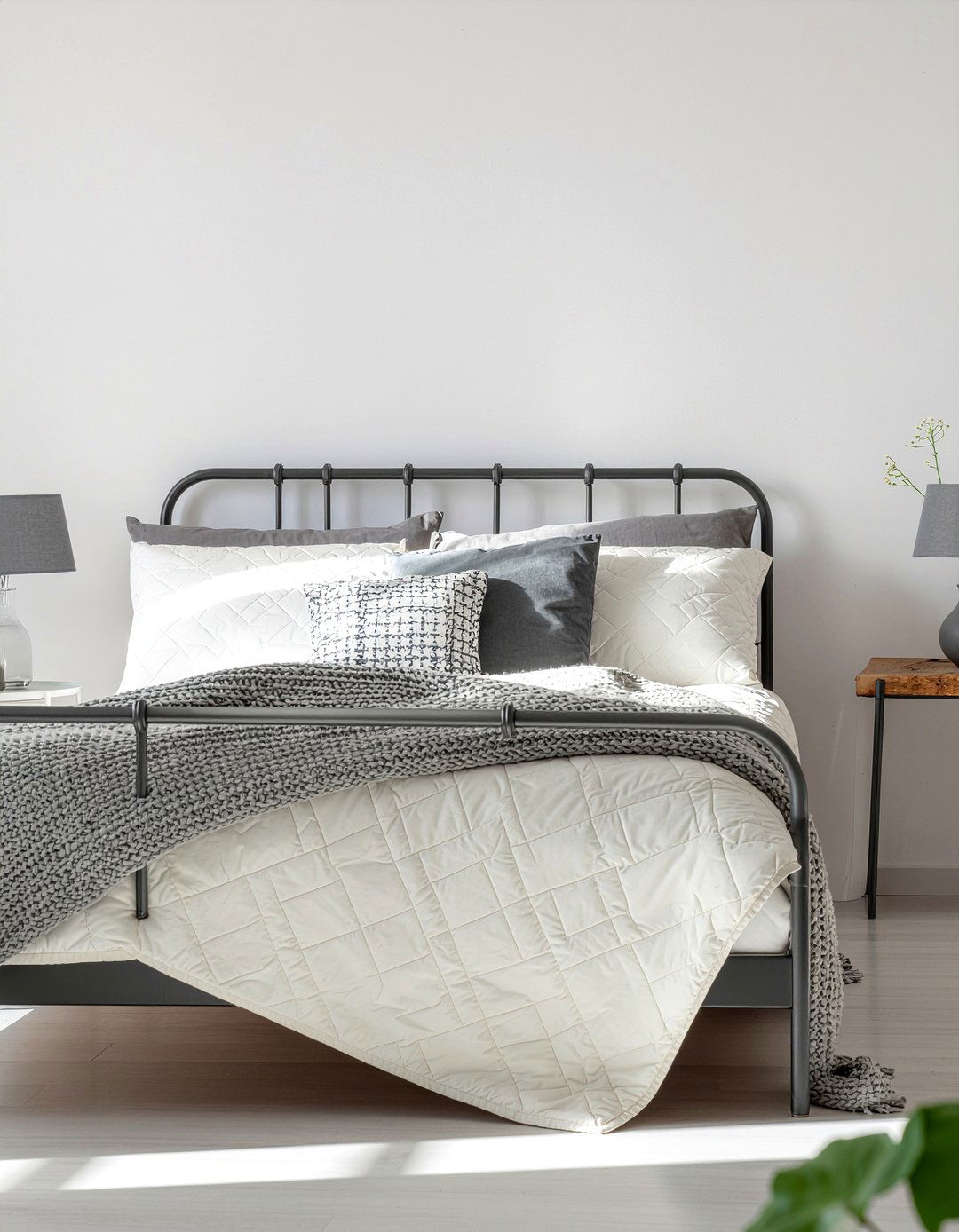 Iron bed frame - 30 rustic bedroom ideas