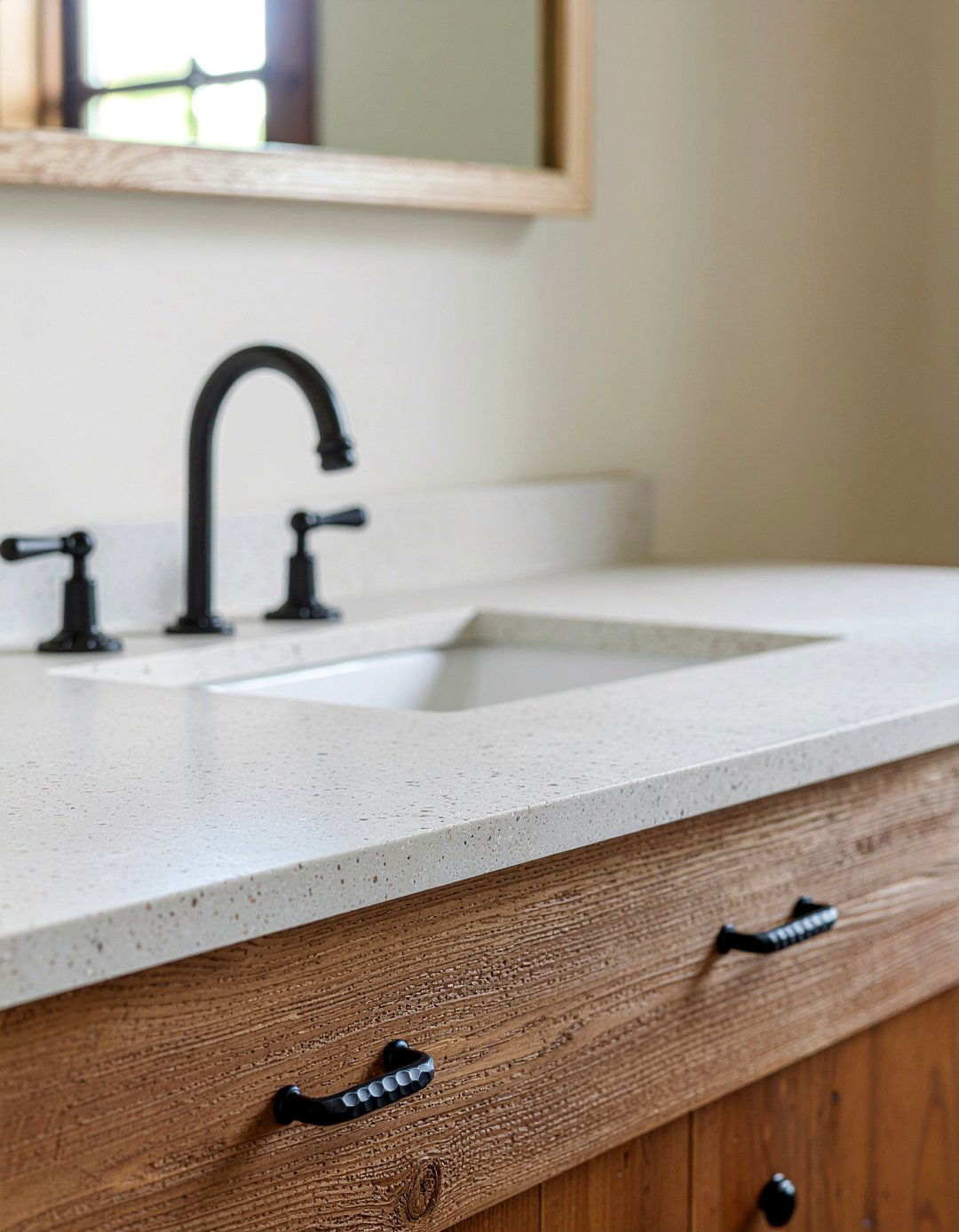 Iron cabinet pulls - 30 mountain bathroom ideas