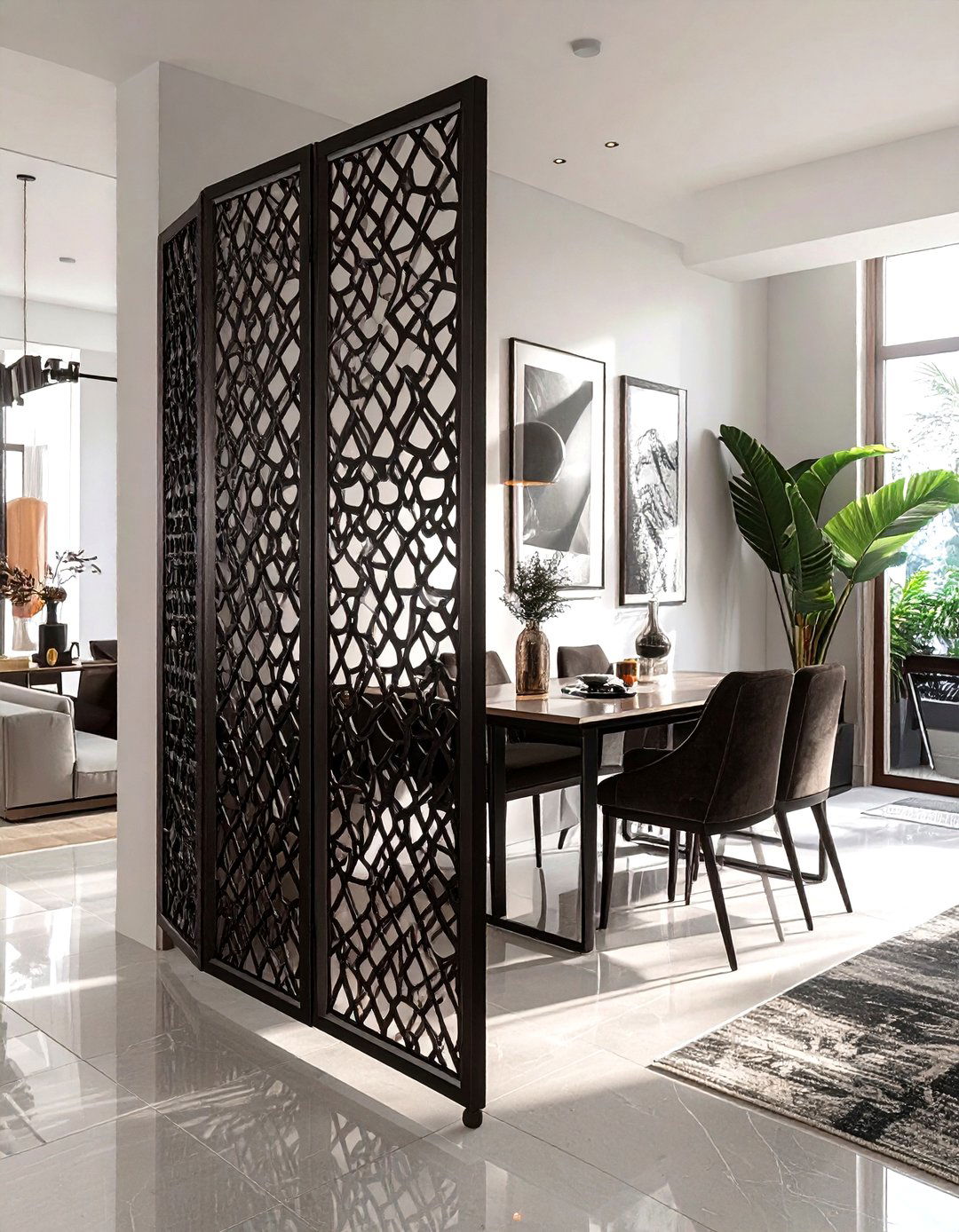 Iron frame room divider - 30 living room iron furniture ideas