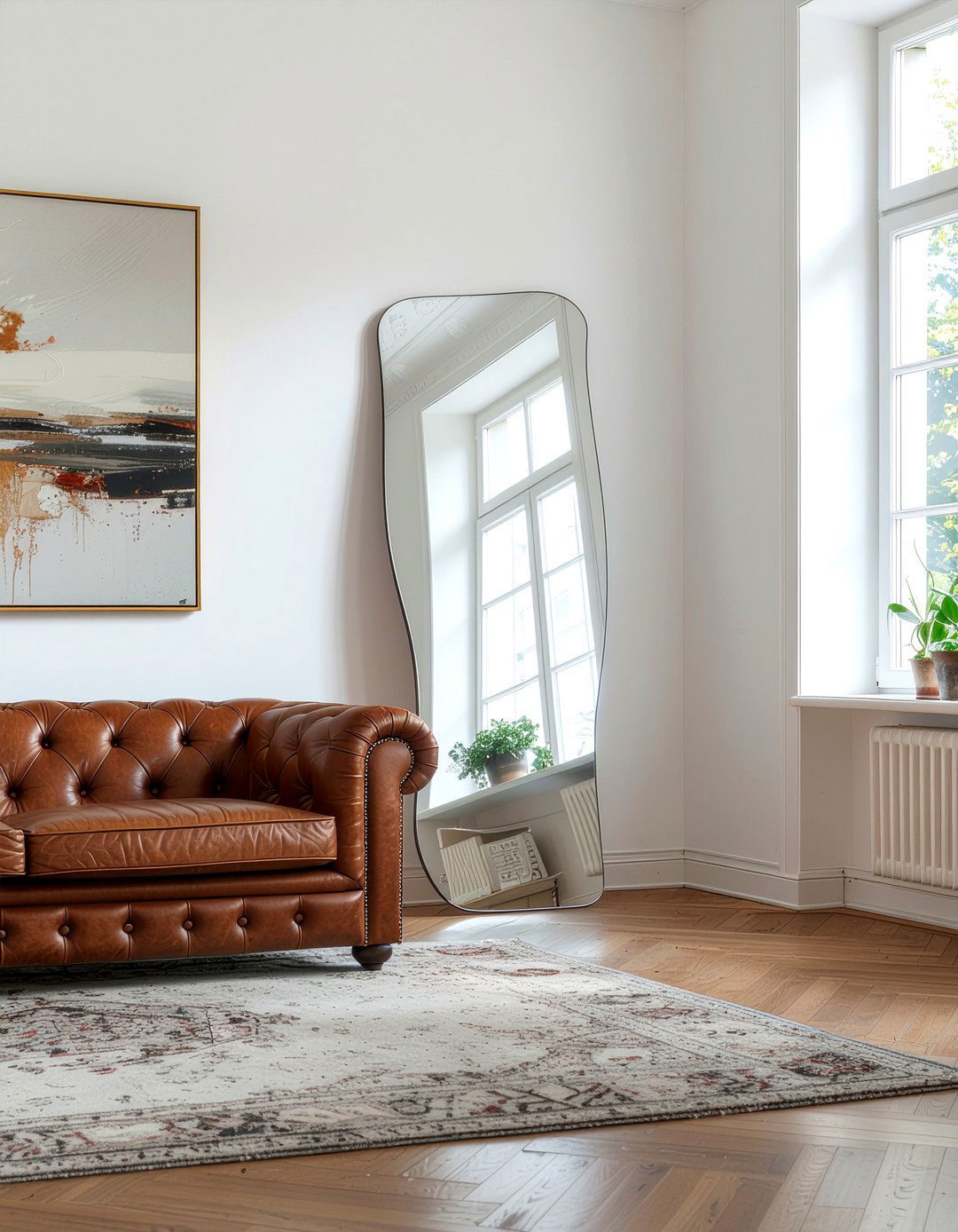 Irregular Shape Floor Mirror - 30 floor mirror ideas