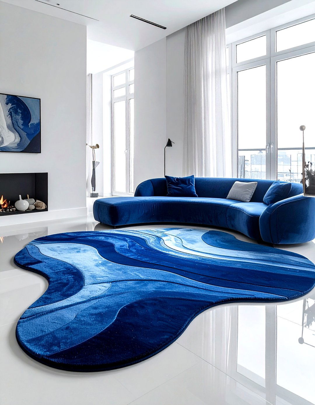 Irregular Shape Rug - 30 area rug ideas