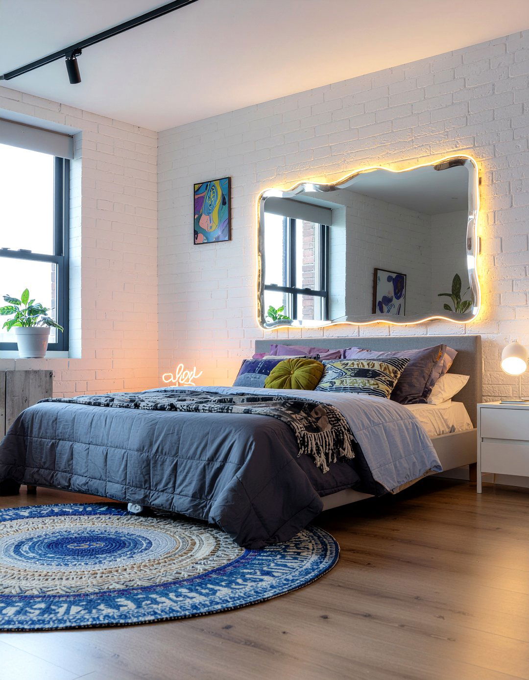 Irregular wavy mirror - 30 bedroom wall mirrors