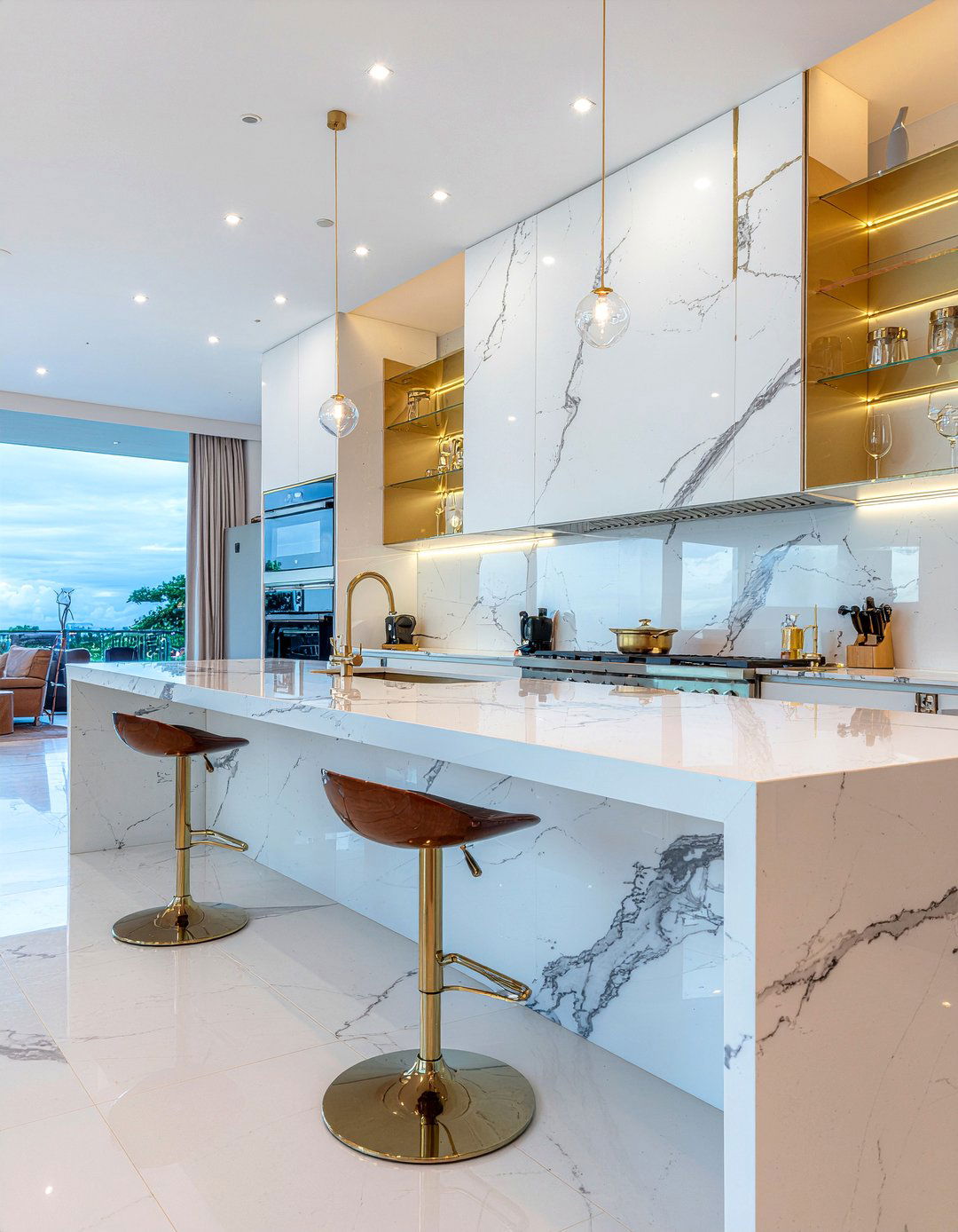 Italian Marble Kitchen - 30 grand kitchen ideas