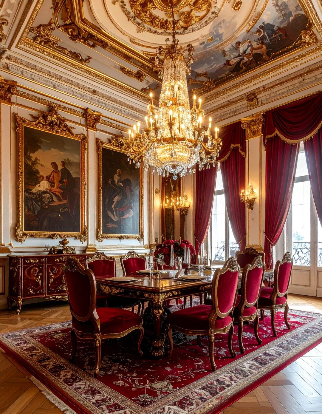 Italian baroque dining room - 30 palatial dining room ideas