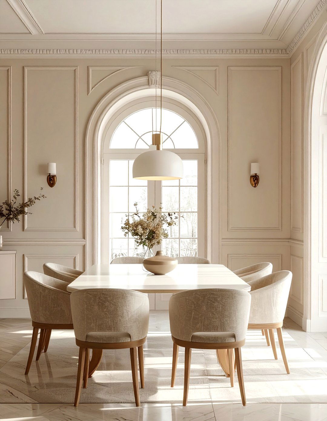 Ivory Dining Room Arched Doorway - 30 ivory dining room ideas