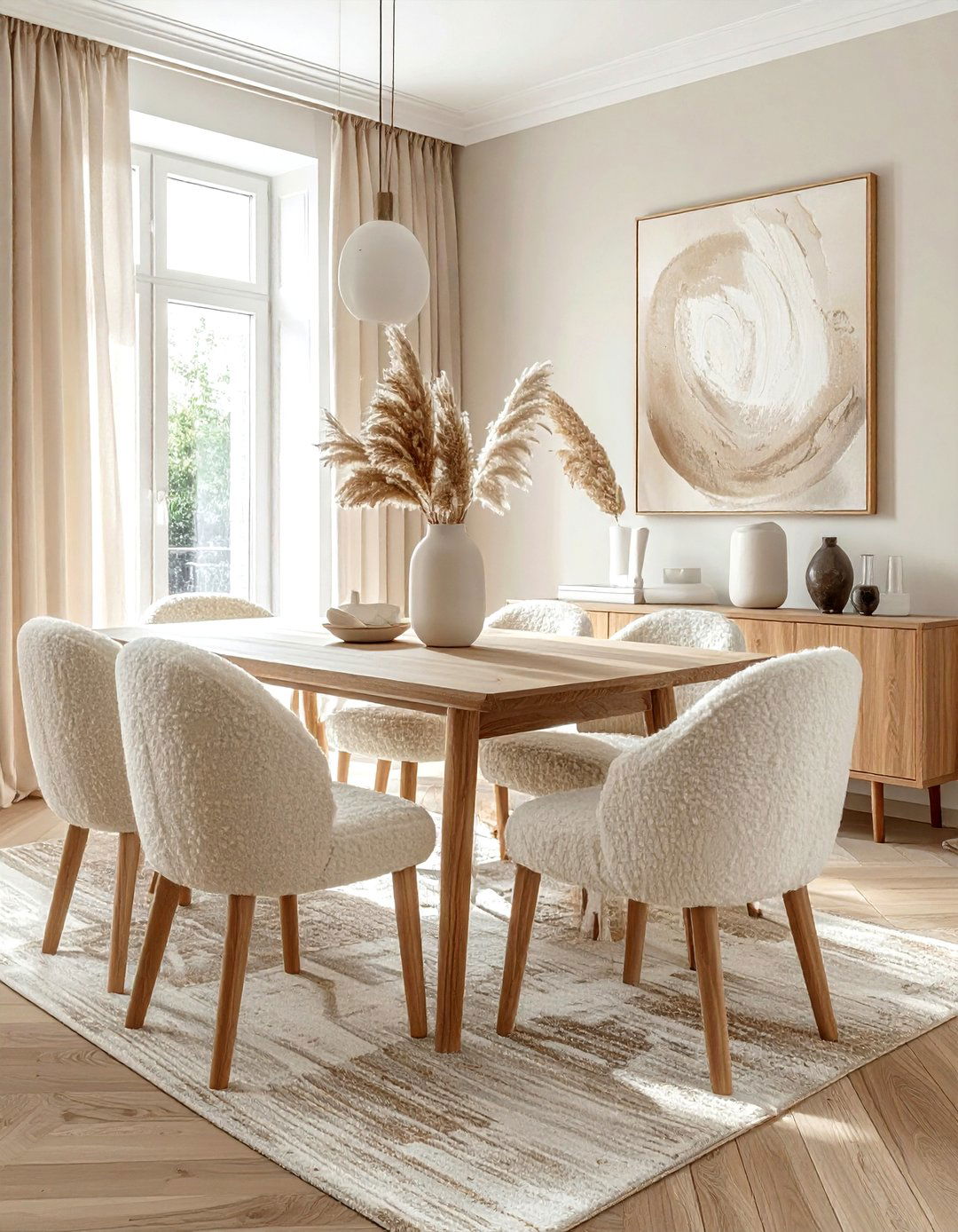 Ivory Dining Room Boucle Chairs - 30 ivory dining room ideas