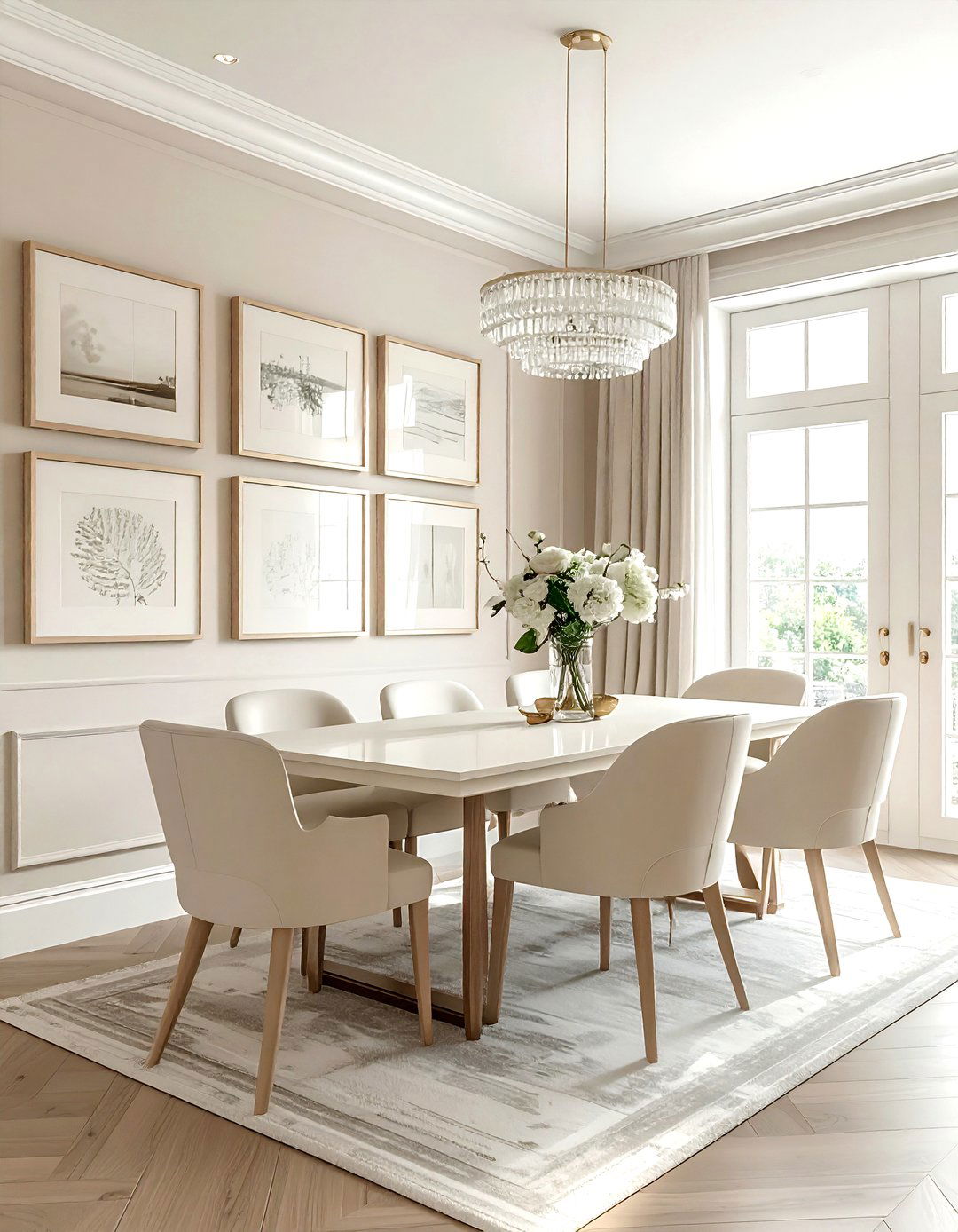Ivory Dining Room Gallery Wall - 30 ivory dining room ideas