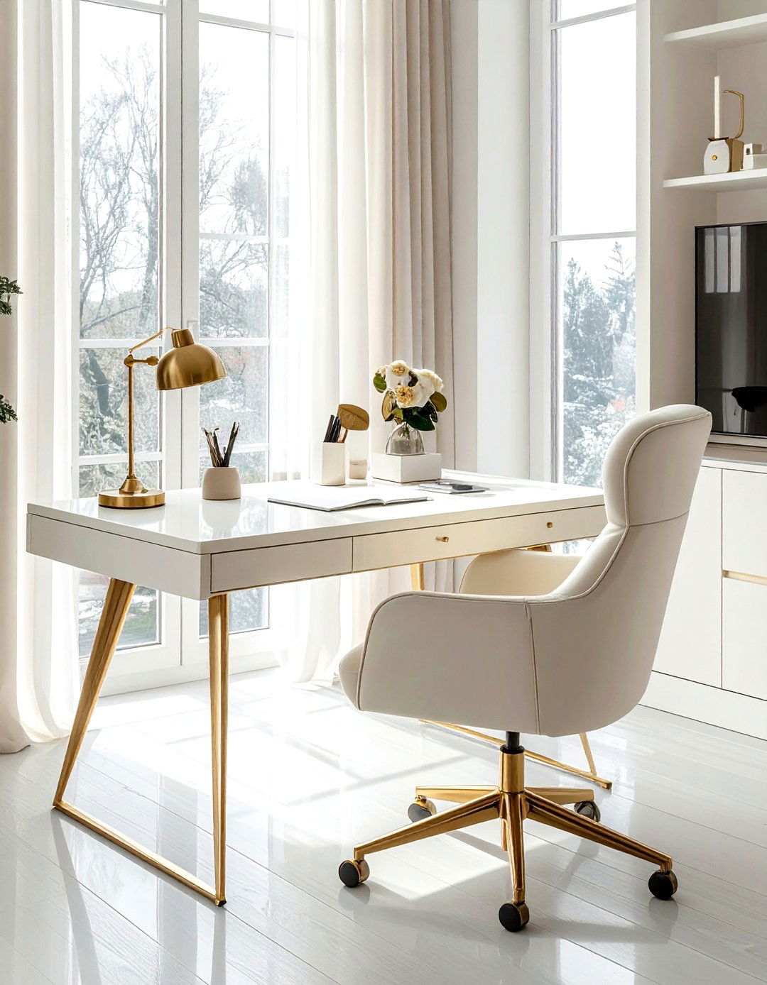 Ivory Home Office Desk - 30 ivory decor ideas