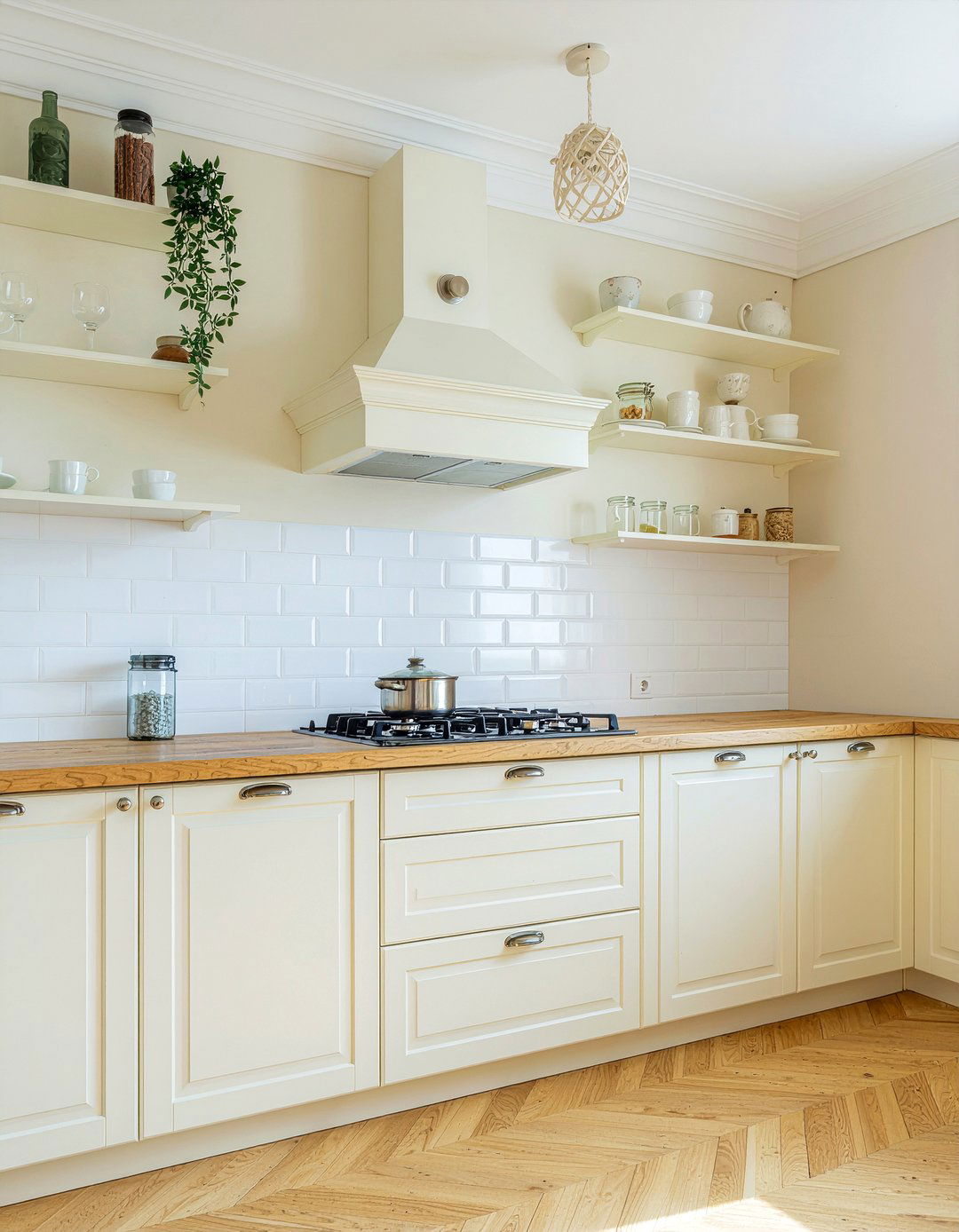 Ivory Kitchen Open Shelving - 30 ivory kitchen ideas
