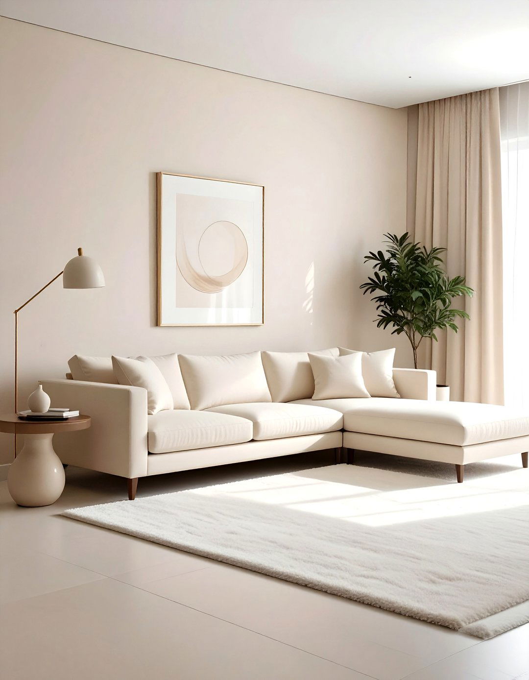 Ivory Minimalist Lounge - 30 neutral color scheme ideas