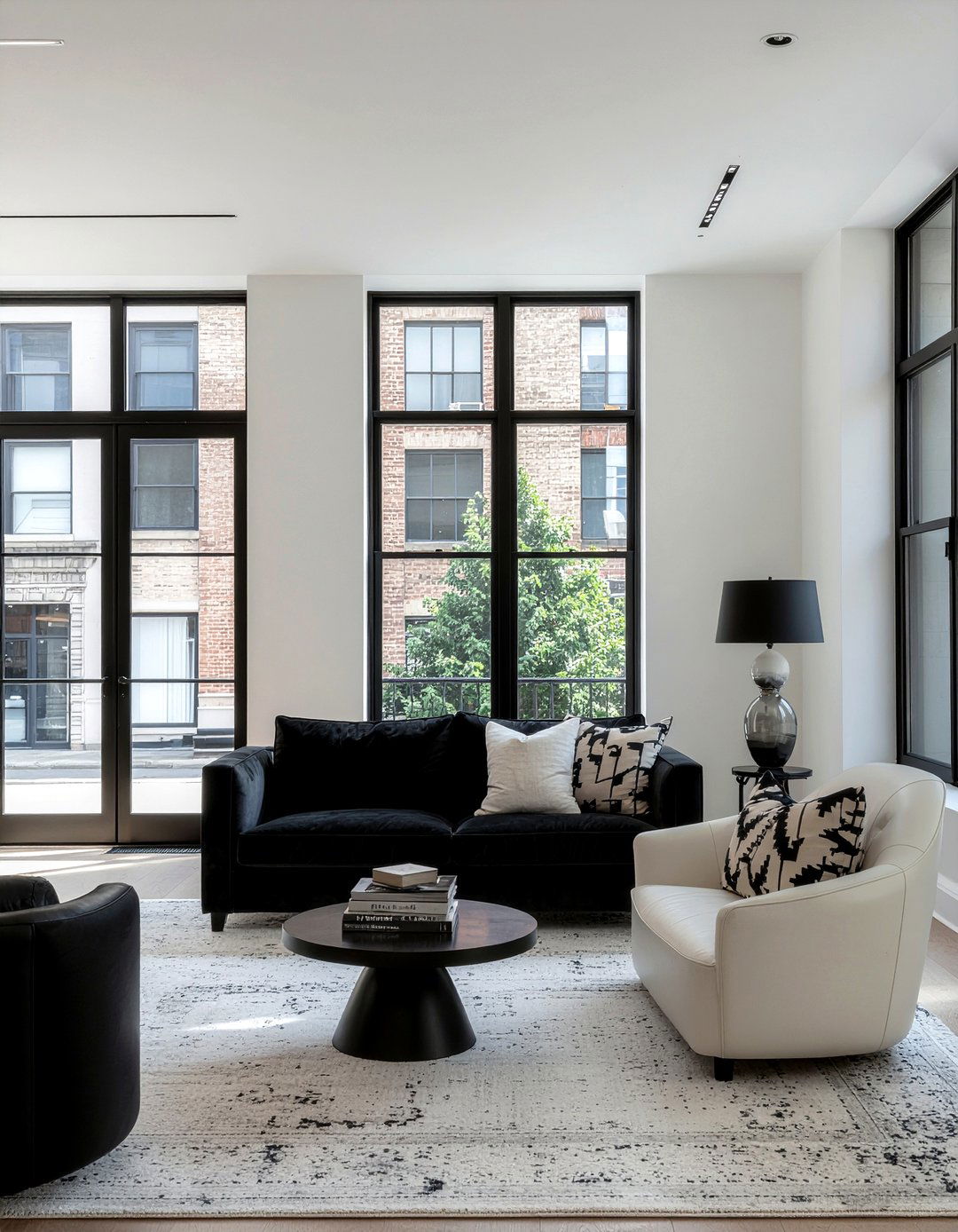 Ivory and black living room - 30 ivory living room ideas