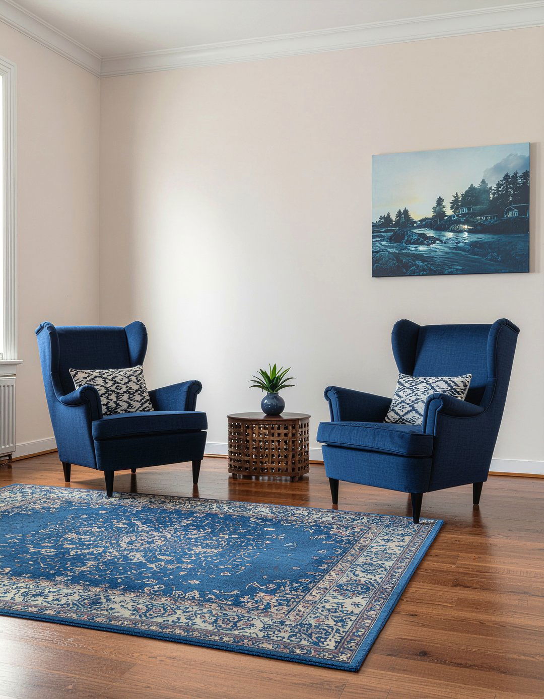 Ivory and blue living room - 30 ivory living room ideas