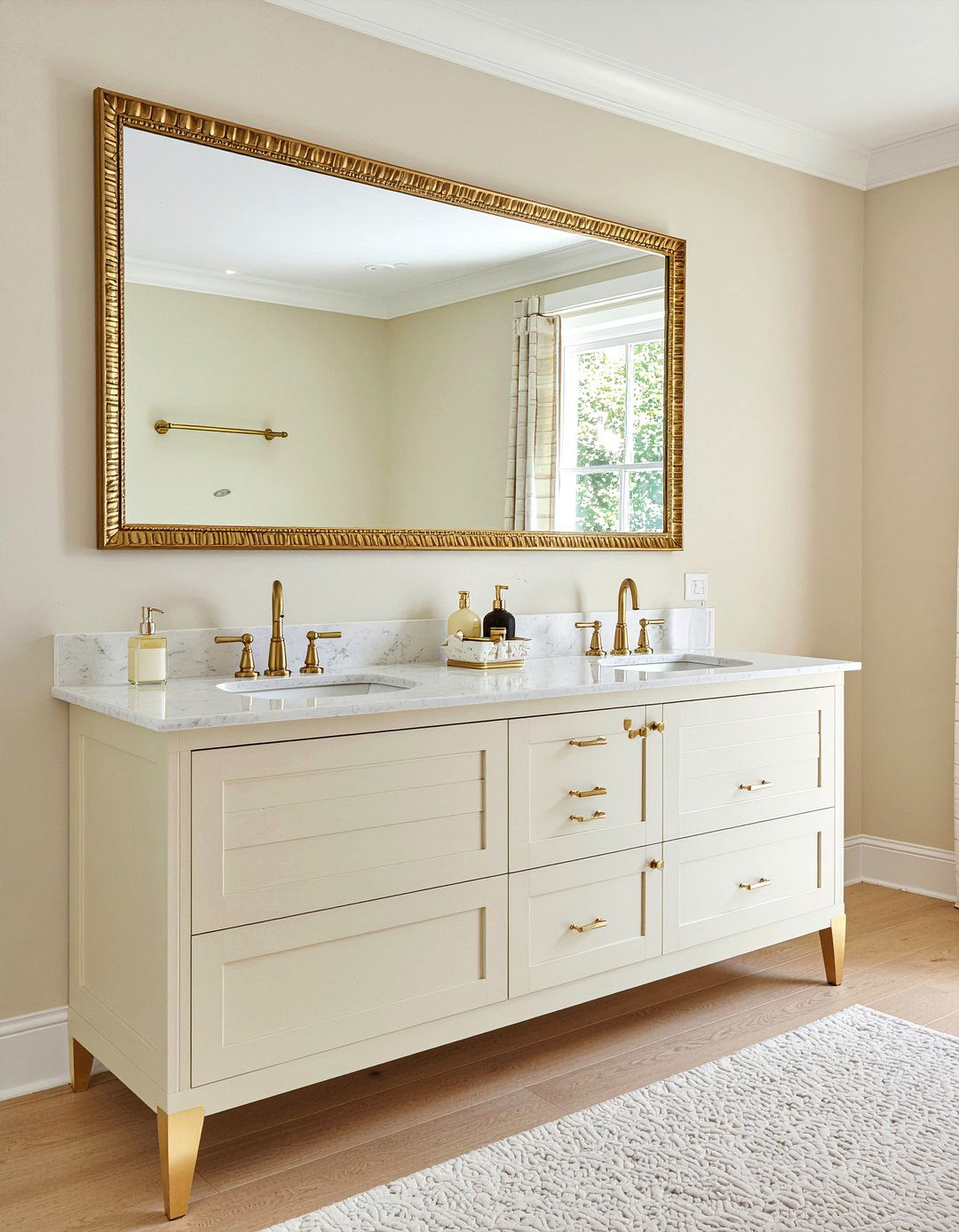 Ivory and gold bathroom - 30 ivory bathroom ideas